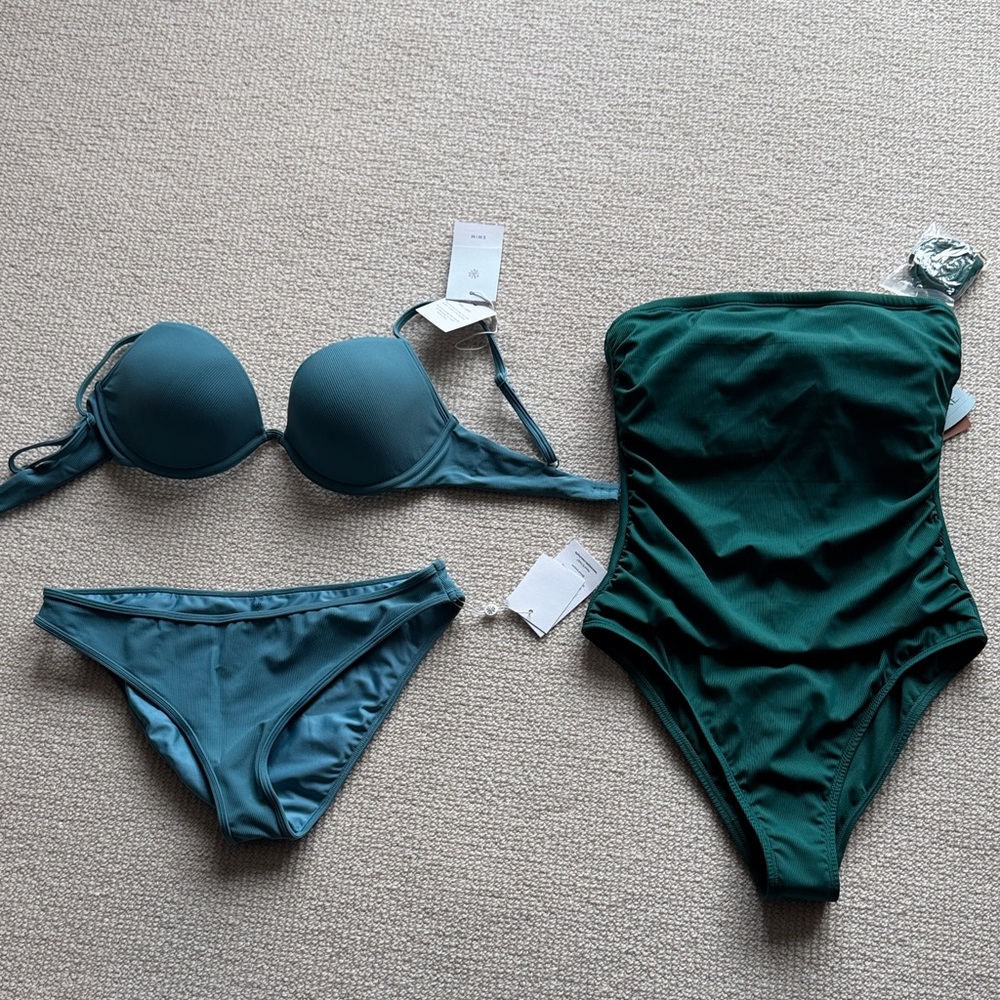 Elegant Teal Women's Swimwear Set